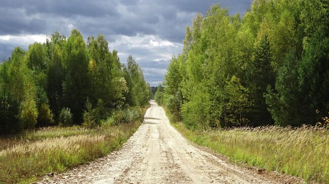 Дорога в сторону озера Ламна