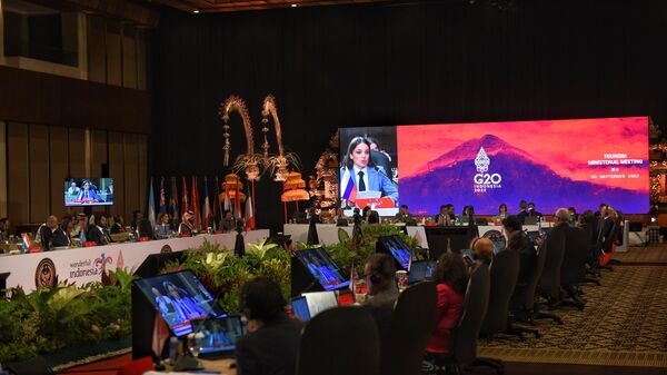 Глава Ростуризма Зарина Догузова на встрече министров туризма стран G20 в Индонезии