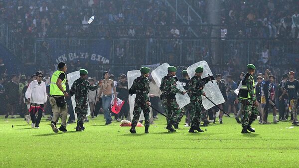 Беспорядки на стадионе в Маланге в Индонезии