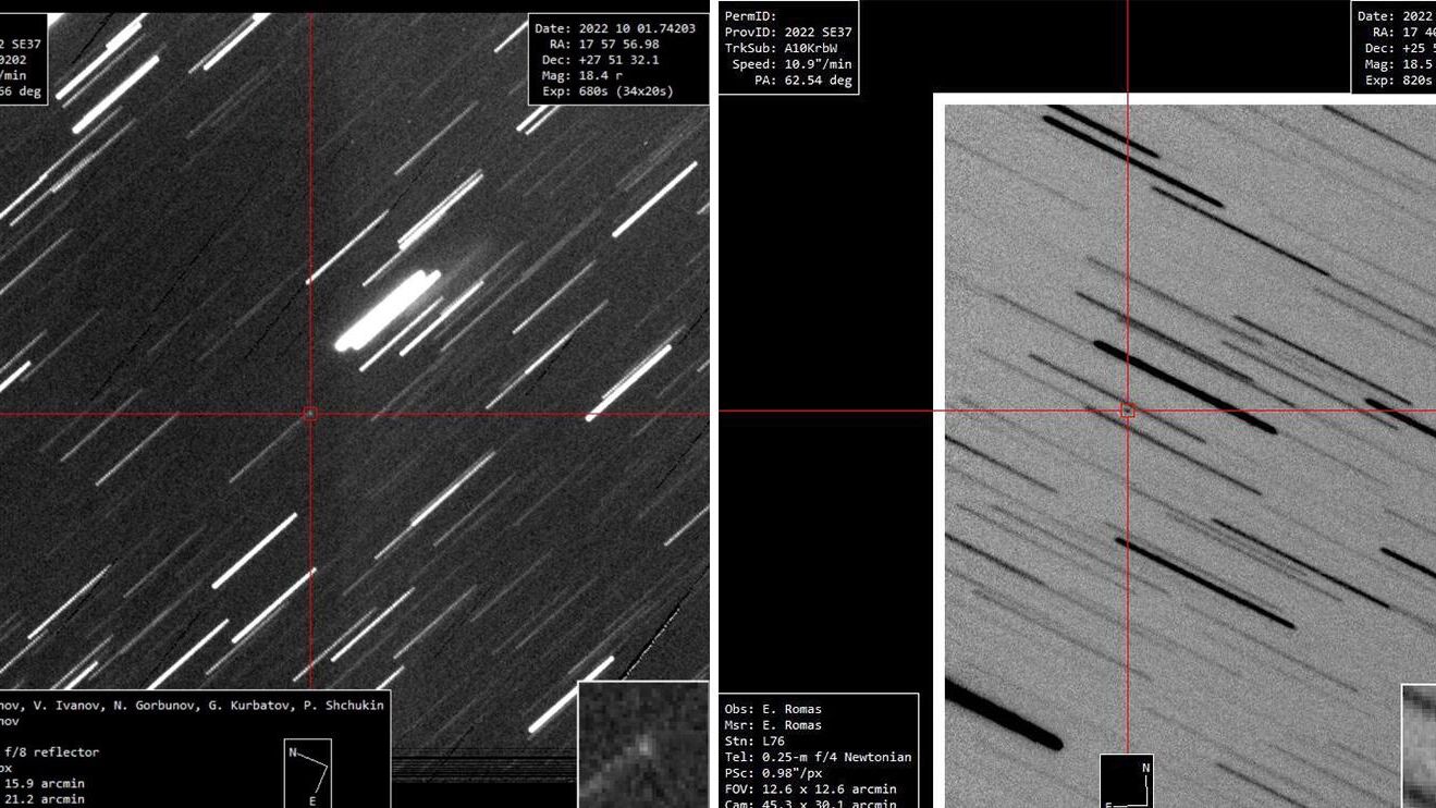 В ночь на 1 октября двумя обсерваториями юга России подтверждено обнаружение нового астероида 2022 SE37, сближающегося с Землей - РИА Новости, 1920, 02.10.2022