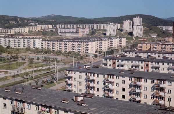 Вид на жилой район города Владивостока