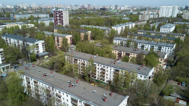 Пятиэтажные жилые дома в районе Коптево в Москве, включенные в программу реновации