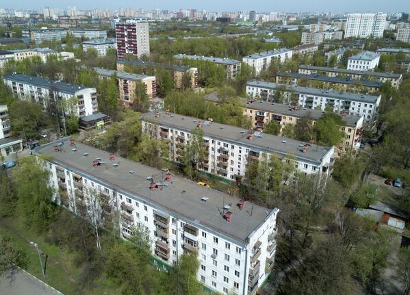 Пятиэтажные жилые дома в районе Коптево в Москве, включенные в программу реновации