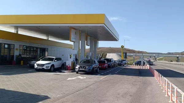 АЗС на трассе Таврида в Крыму