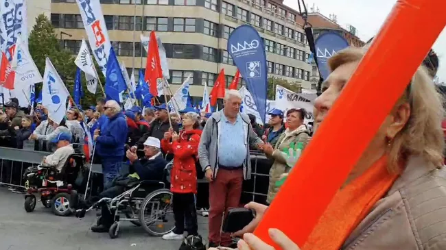 Протесты против правительства в Праге