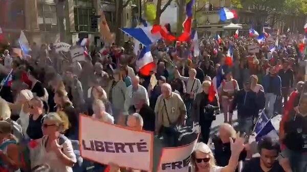 Манифестация в Париже с требованием отставки Макрона