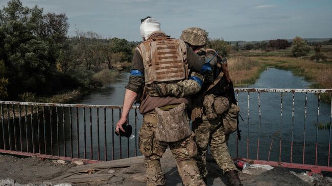 Раненые украинские военнослужащие