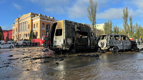 Ситуация на месте взрывов в Киеве, Украина