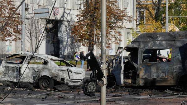 Последствия взрыва в Киеве