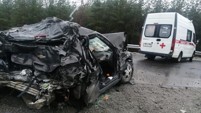 На месте ДТП на автодороге Р-22 Москва-Астрахань в Борисоглебском районе