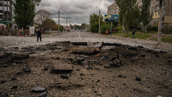Последствия взрыва на улице Днепропетровска
