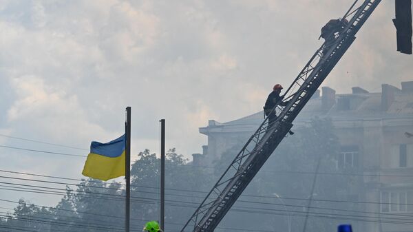 Пожарный в городе Винница, Украина