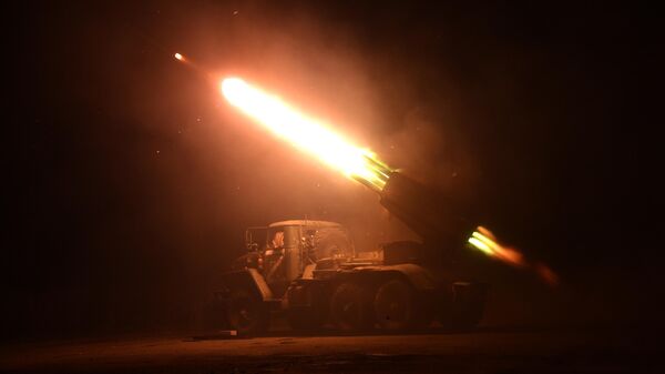 Ракетный удар по позициям ВСУ в зоне спецоперации на Украине