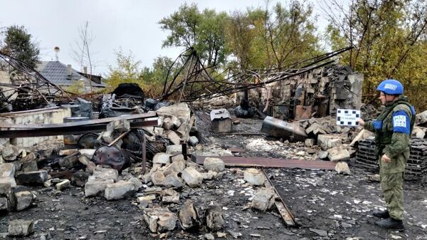 Последствия обстрела вооруженными формированиями Украины города Стаханов (ЛНР)