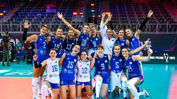 Волейболистки сборной Сербии на чемпионате мира 2022 года