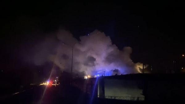Пожар на подстанции в Белгороде после обстрела