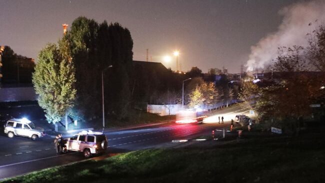 Пожар на белгородской ТЭЦ Луч после обстрела со стороны ВСУ