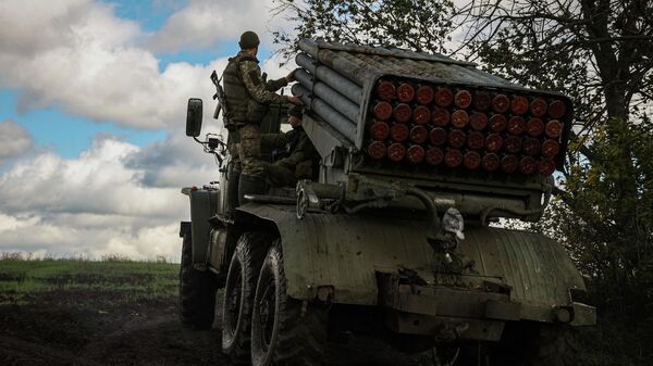 Украинская реактивная система залпового огня БМ-21 Град