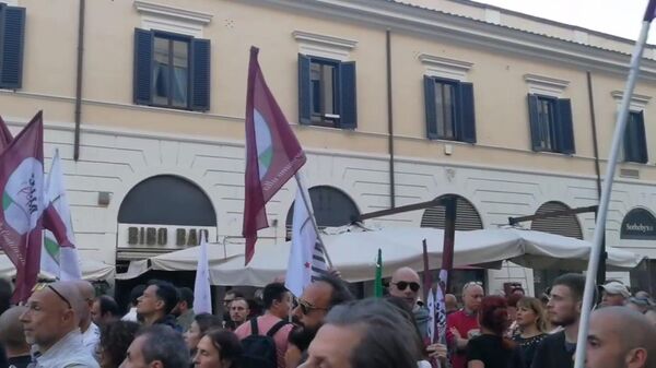 Акция протеста в центре Рима
