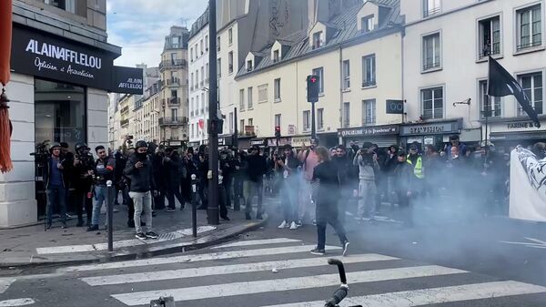 Радикалы на протестной акции в Париже