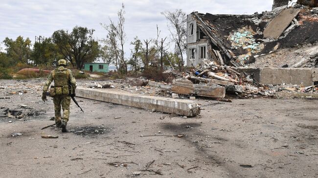 Боец Росгвардии в Энергодаре