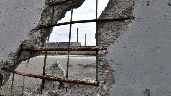 Разрушения на территории управления капитального строительства Запорожской АЭС в Энергодаре
