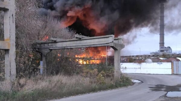 Пожар на промышленном предприятии в Шебекинском городском округе