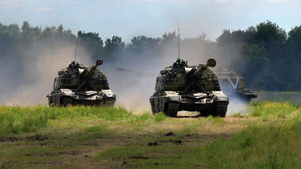 Самоходные артиллерийские установки 2С19 Мста-С в зоне спецоперации