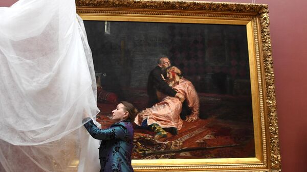 Презентация после реставрации картины Ильи Репина Иван Грозный и сын его Иван 16 ноября 1581 года в Государственной Третьяковской галерее