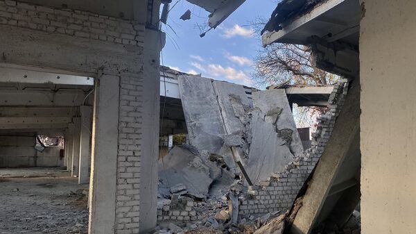 Токмак в Запорожской области после обстрела
