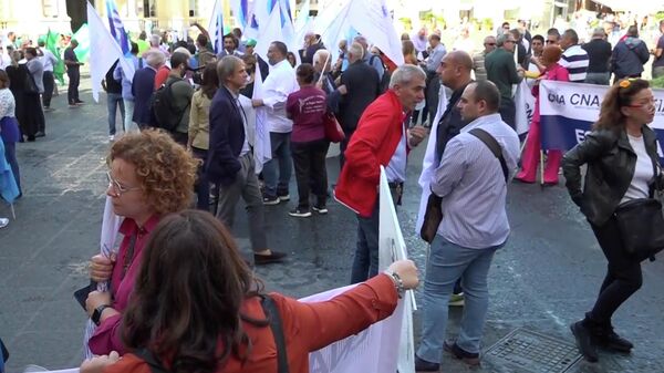 В итальянской Катании протестуют против роста цен на энергоносители