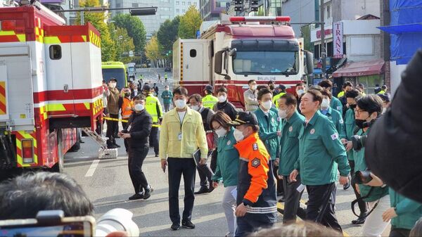 Президент Республики Корея Юн Сок Ёль на месте давки в Сеуле