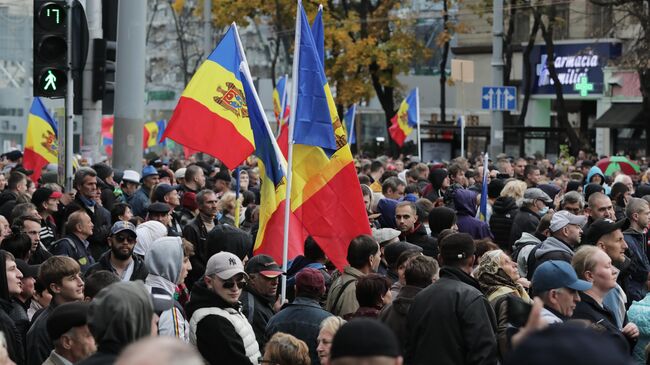 Акция протеста оппозиции в Молдавии. Архивное фото.