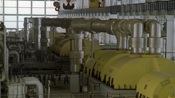 Машинный зал атомной электростанции Козлодуй в Болгарии
