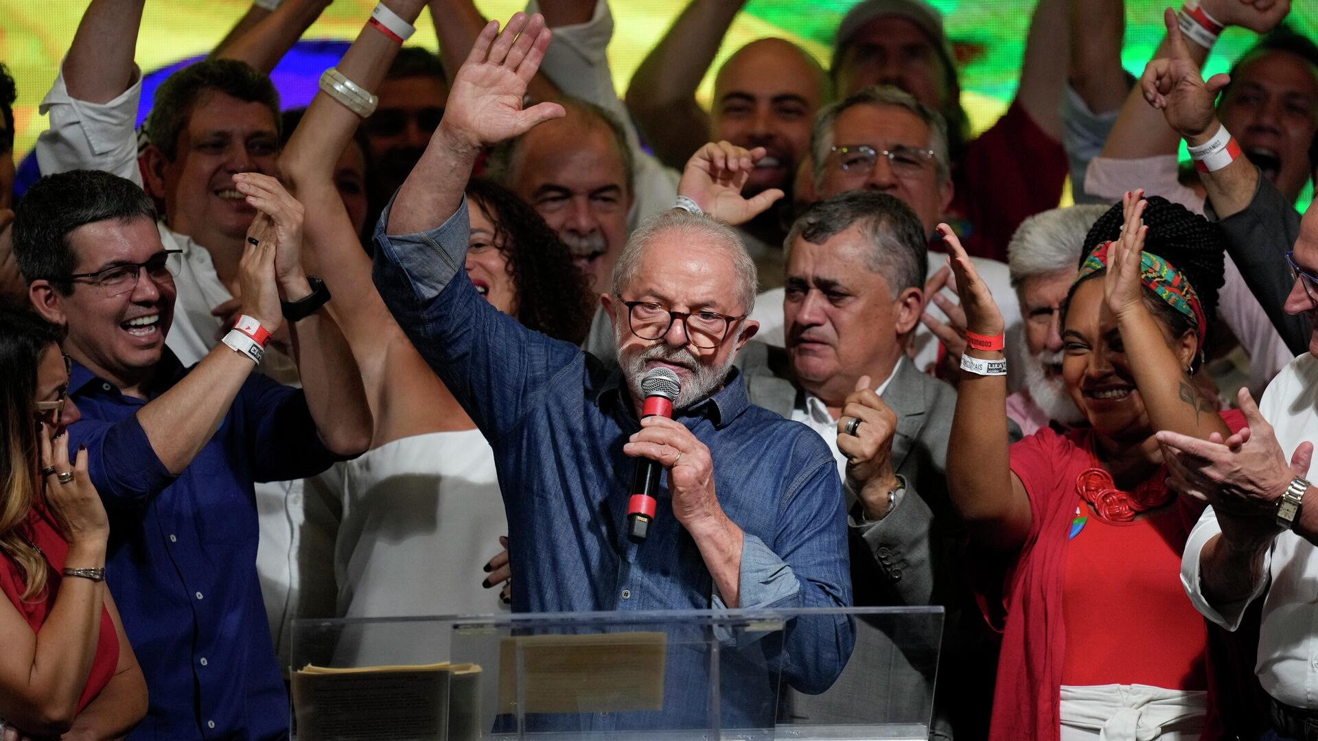 Луис Инасио Лула да Силва выступает после объявления итогов второго тура президентских выборов в Бразилии - РИА Новости, 1920, 31.10.2022