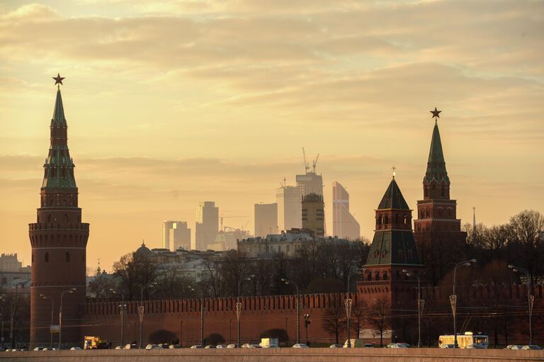 Вид на Московский кремль