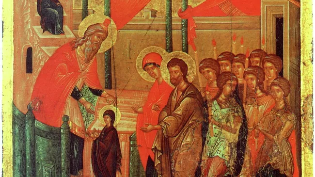 Икона Введение во храм Пресвятой Богородицы