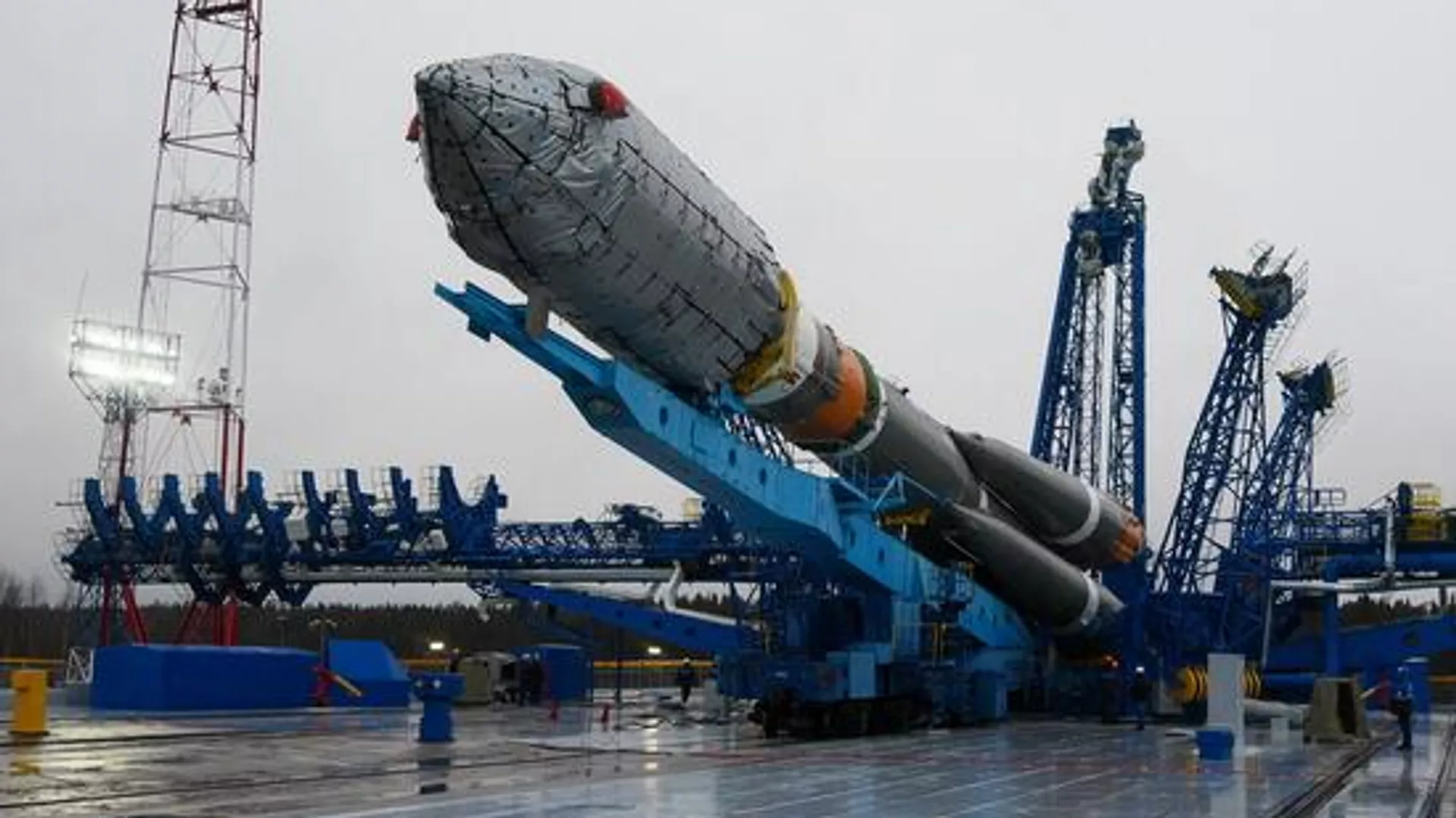 Preparations for the launch of a medium-class carrier rocket Soyuz-2.1b with a spacecraft of the Ministry of Defense of the Russian Federation at the Plesetsk cosmodrome - RIA Novosti, 1920, 08/07/2023