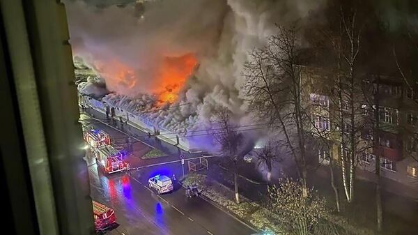 На месте пожара в кафе Полигон в Костроме. Фото очевидца