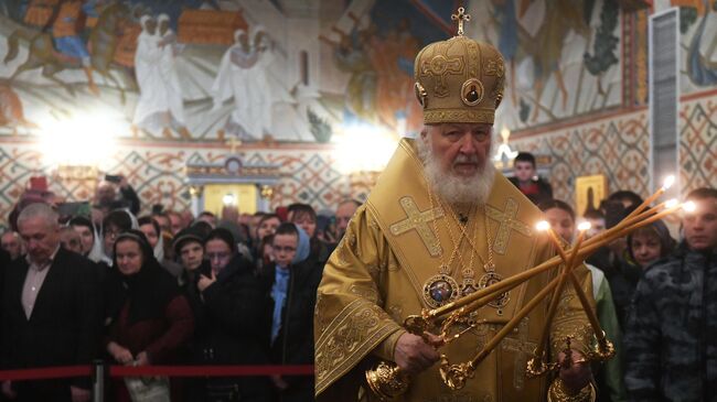 Патриарх Московский и всея Руси Кирилл совершает чин великого освящения храма Равноапостольного великого князя Владимира – главного храма Росгвардии в подмосковной Балашихе