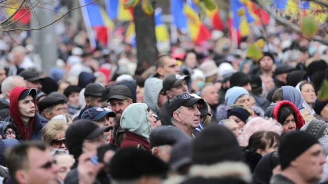 Акция протеста оппозиции в Кишиневе