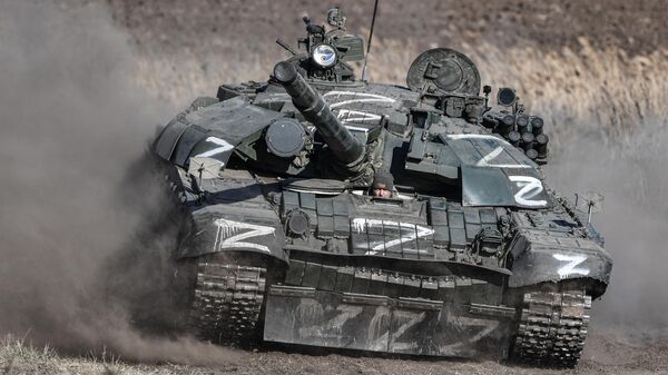 Танк Т-72 в зоне спецоперации