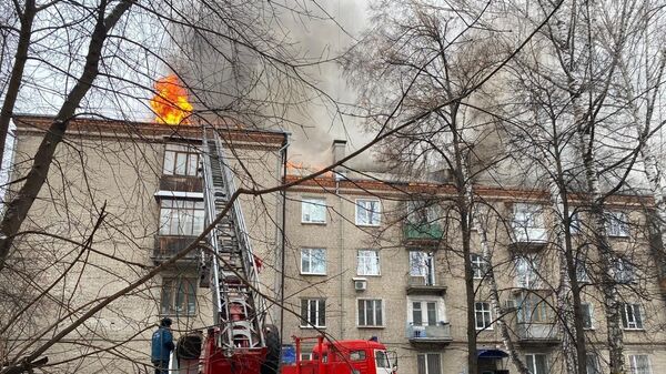 Пожар в Советском районе города Томска