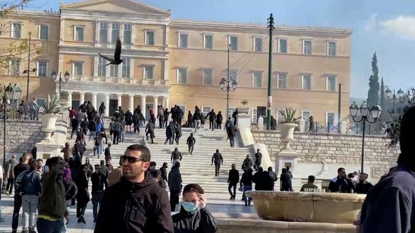 Беспорядки в центре Афин