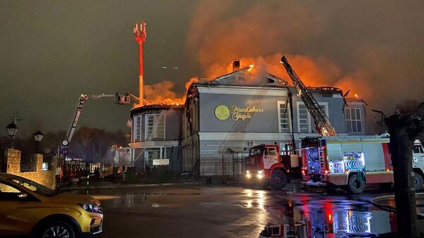 Пожар в ресторане Михайловская усадьба казанском поселке Малые Клыки