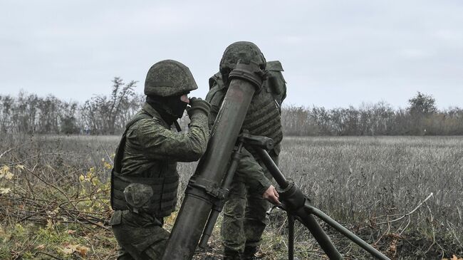 Работа миномётного расчёта