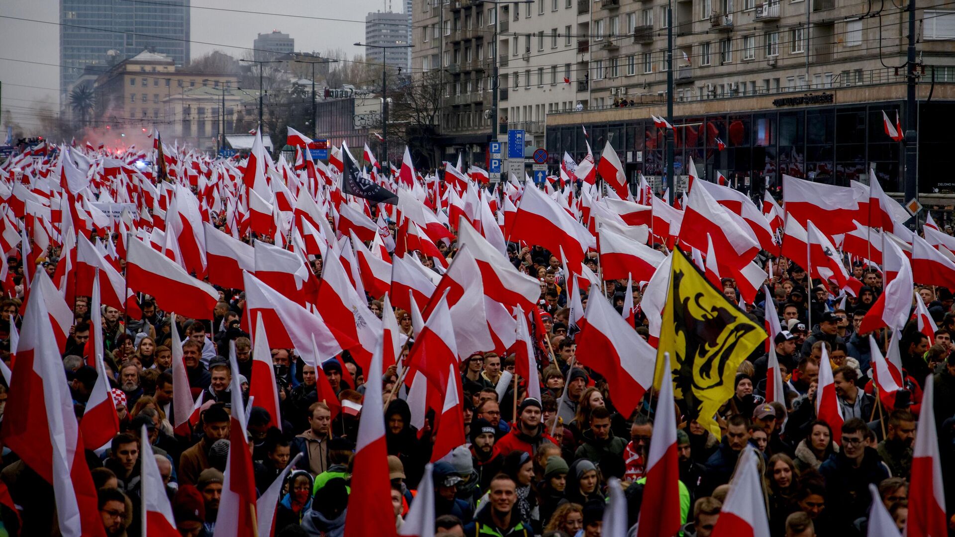 Марш националистов в Варшаве - РИА Новости, 1920, 06.01.2023