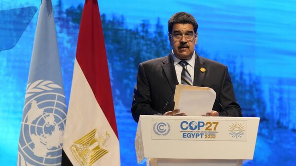 Президент Венесуэлы Николас Мадуро на саммите ООН COP27 в Шарм-эль-Шейхе, Египет. Архивное фото