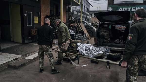Раненый украинский военный