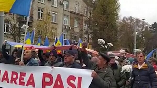 Манифестанты в Кишиневе вышли на улицы с требованием досрочных выборов